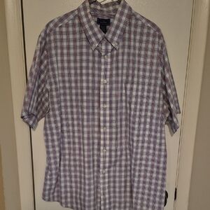 DOCKERS Men's Plaid Short Sleeve Shirt